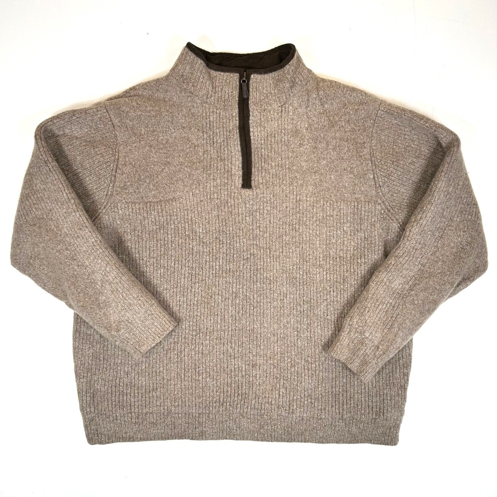 L.L. Bean Men’s Zip-Neck Sweater - Heather Gray